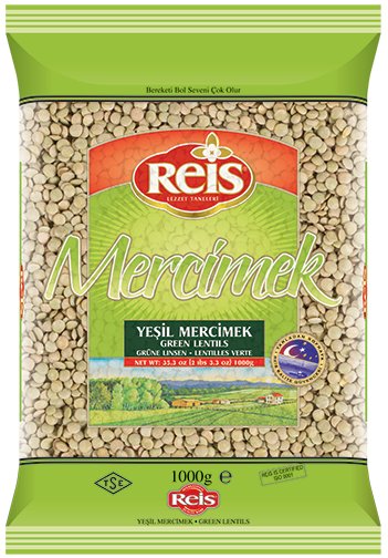 REİS YEŞİL MERCİMEK  12x1000g