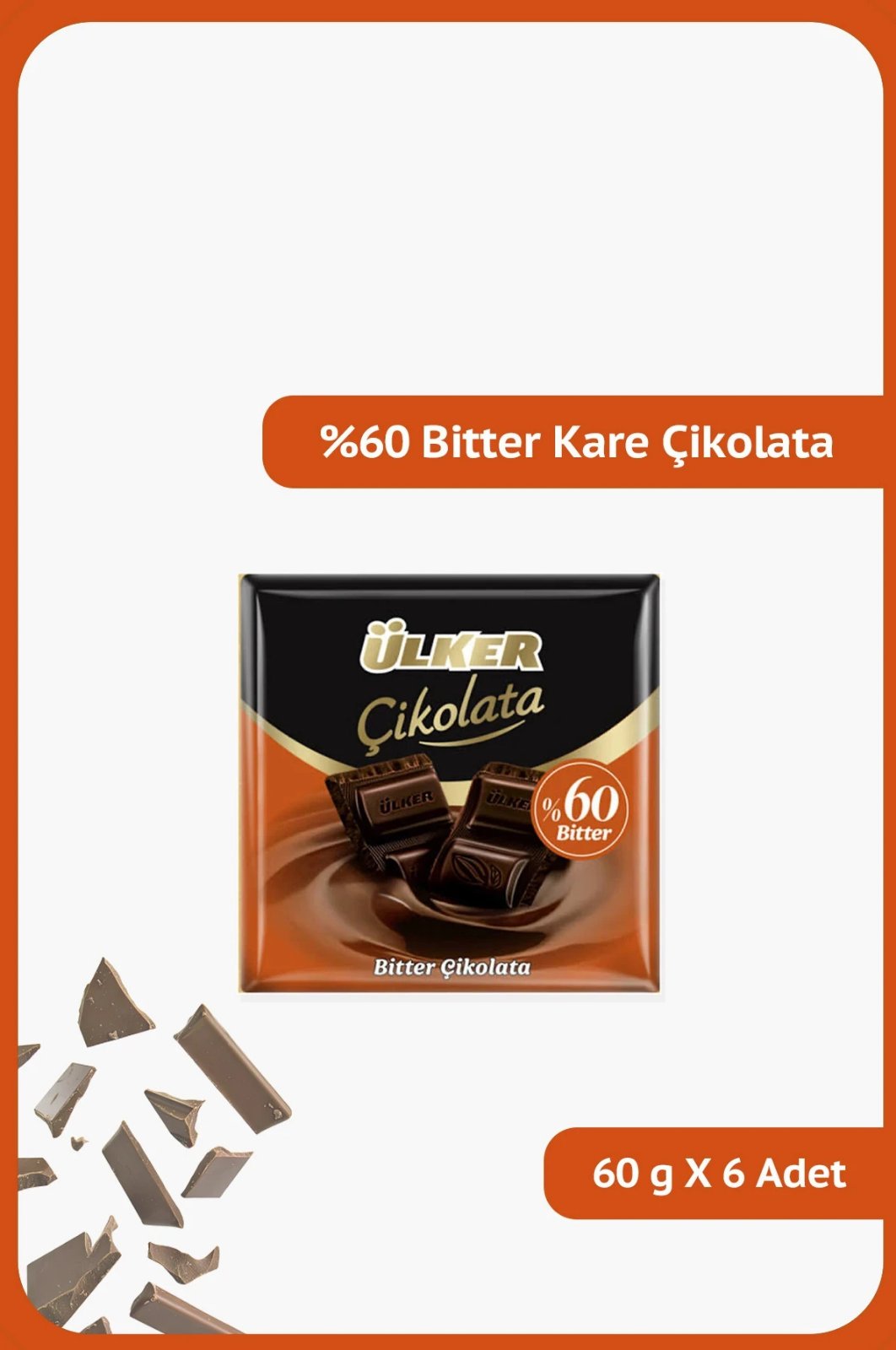 Ülker Çikolade med kako 6x65g
