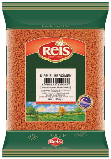 REİS KIRMIZI MERCİMEK (YAPRAK TANE)   12x1000g